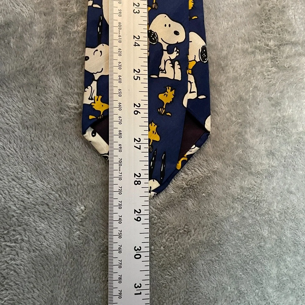 Vintage Peanuts Men Pals Snoopy Woodstock Emotions 90s Silk Neck Tie Cartoon